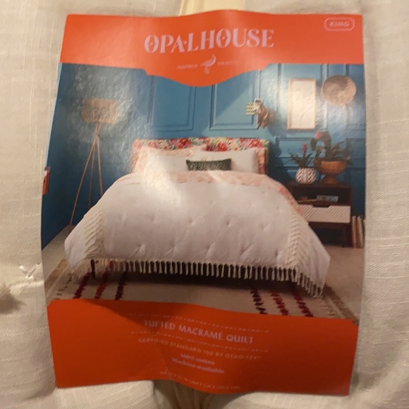 Opalhouse King Macrame' Tassel Tufted Quilt - Picture 2 of 4